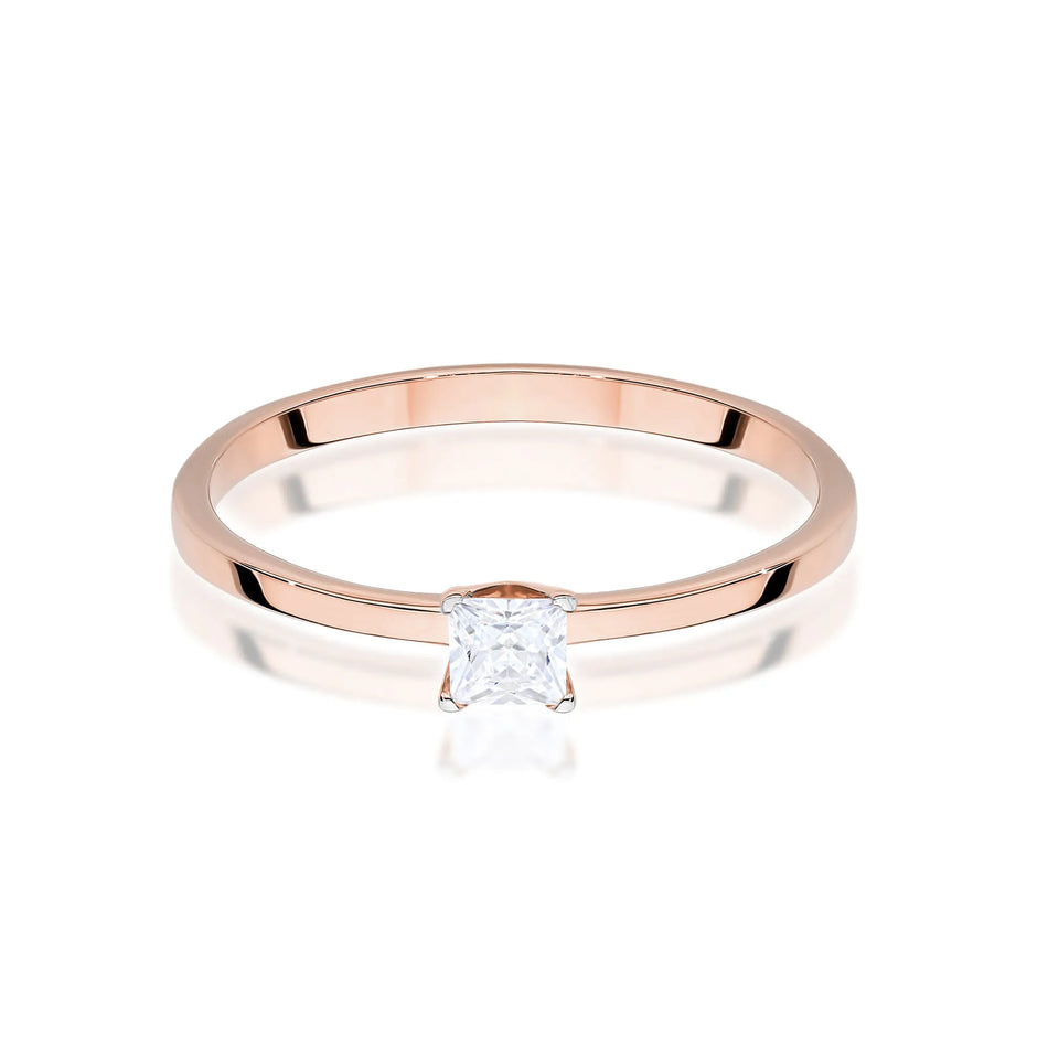 Goldring mit 0,15 ct Diamant