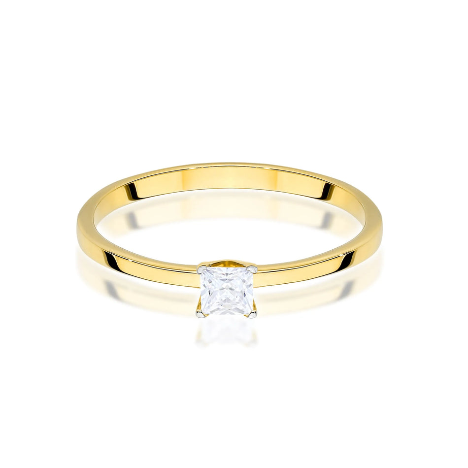 Goldring mit 0,15 ct Diamant