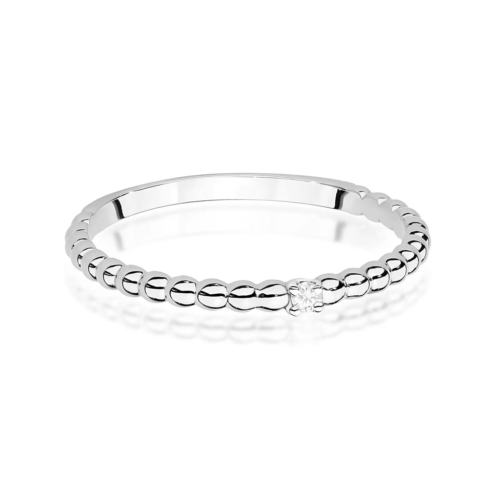 Zlatý prsten s diamantem 0,02 ct