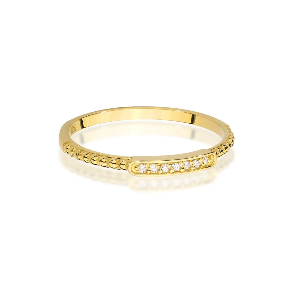 Gold Ring with 0.035ct Diamonds