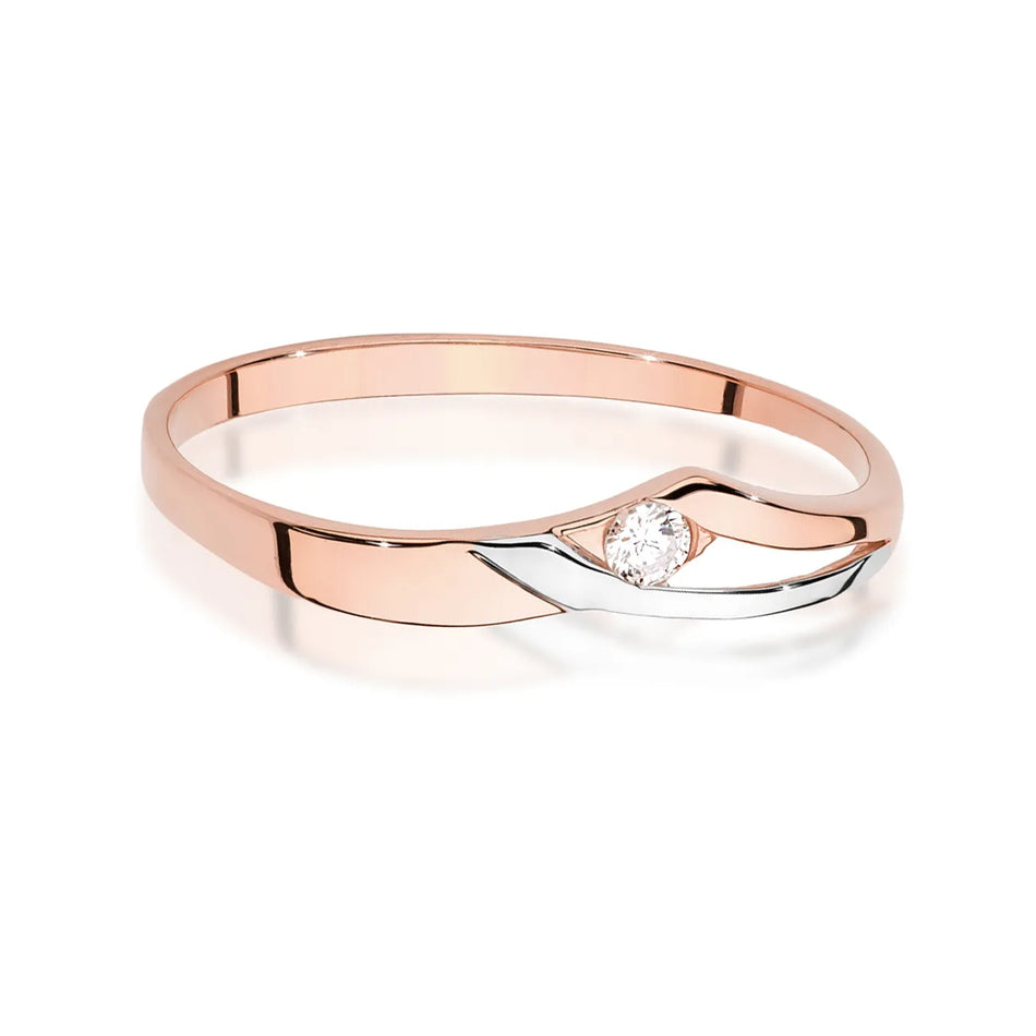 Goldring mit 0,04 ct Diamant