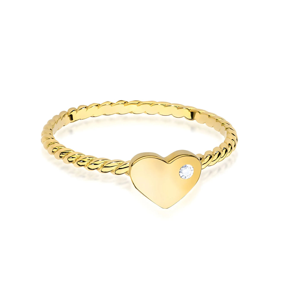 Goldring mit 0,03 ct Diamant