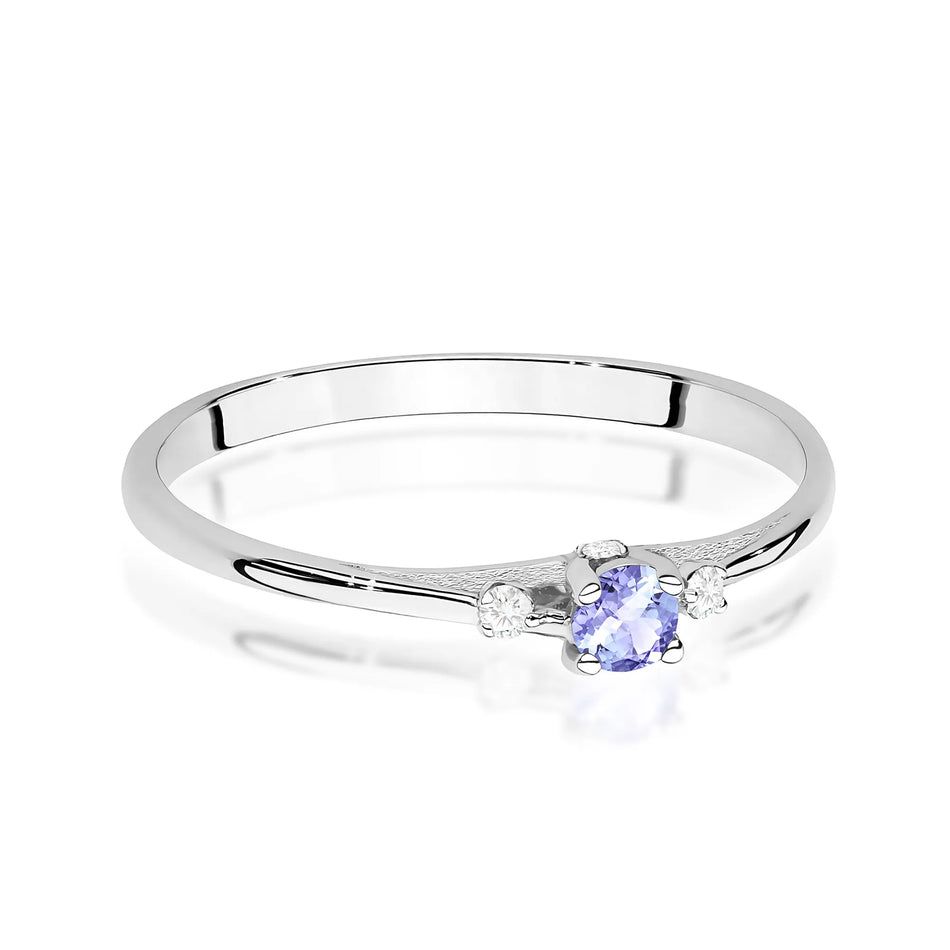 Gold Ring with 0.15ct Tansanit and 0.046ct Diamonds