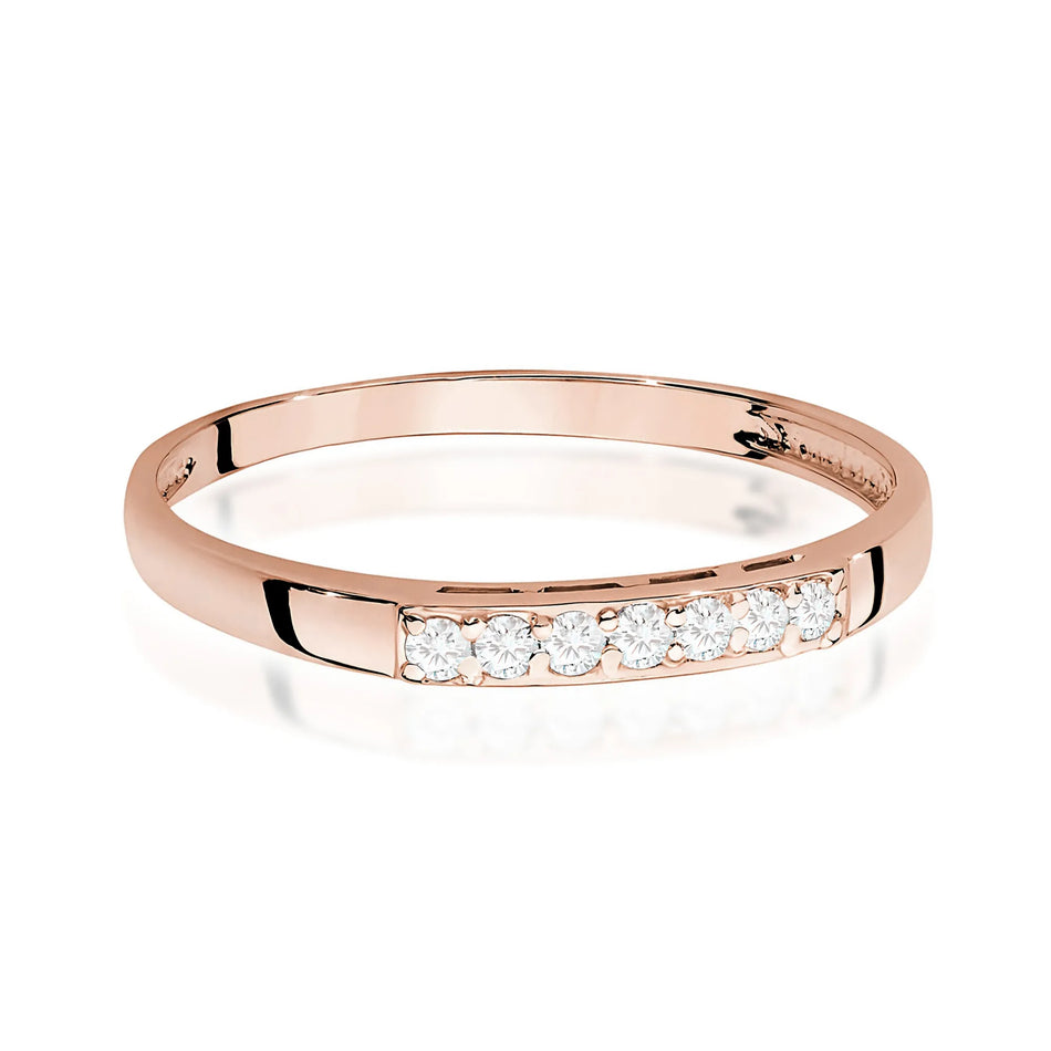 Goldring mit 0,102 ct Diamanten