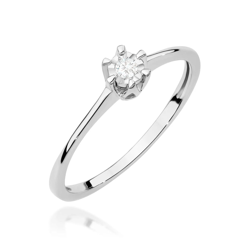 Goldring mit 0,03 ct Diamant