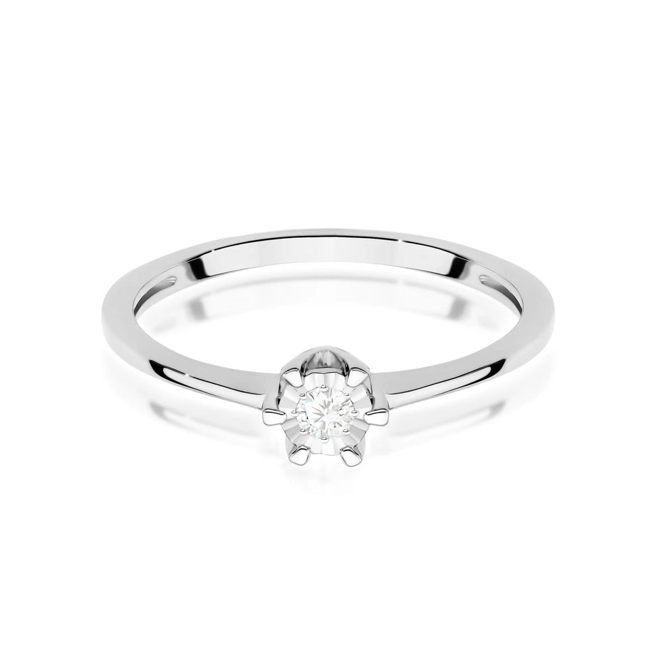 Goldring mit 0,03 ct Diamant