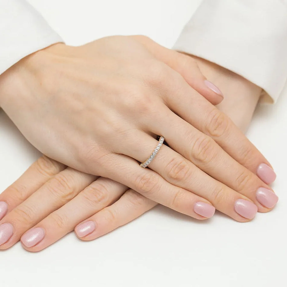 Zlatý prsteň s diamantmi 0,129 ct