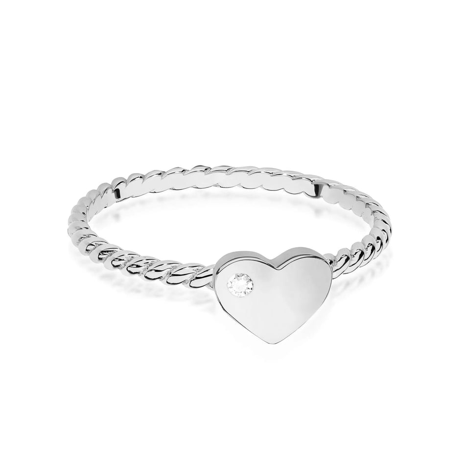 Zlatý prsten s diamantem 0,01 ct