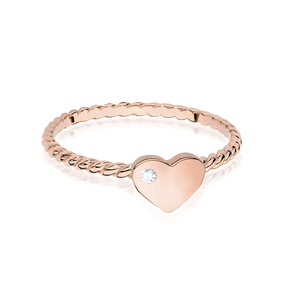 Zlatý prsteň s diamantom 0,01 ct