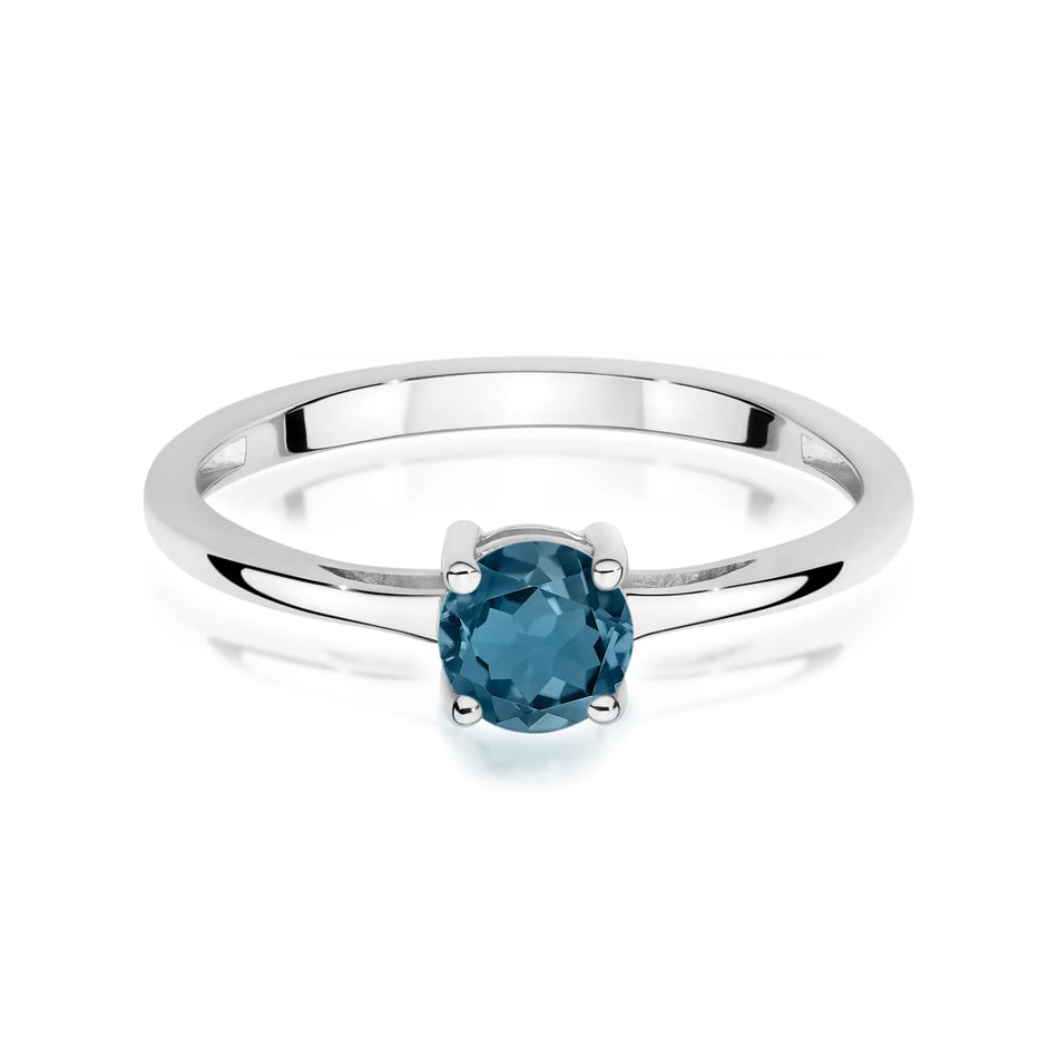 Zlatý prsteň s 0,50 ct topásom London Blue