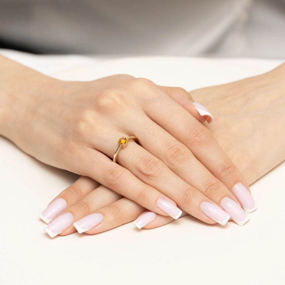 Gold Ring with 0.50ct Citrin