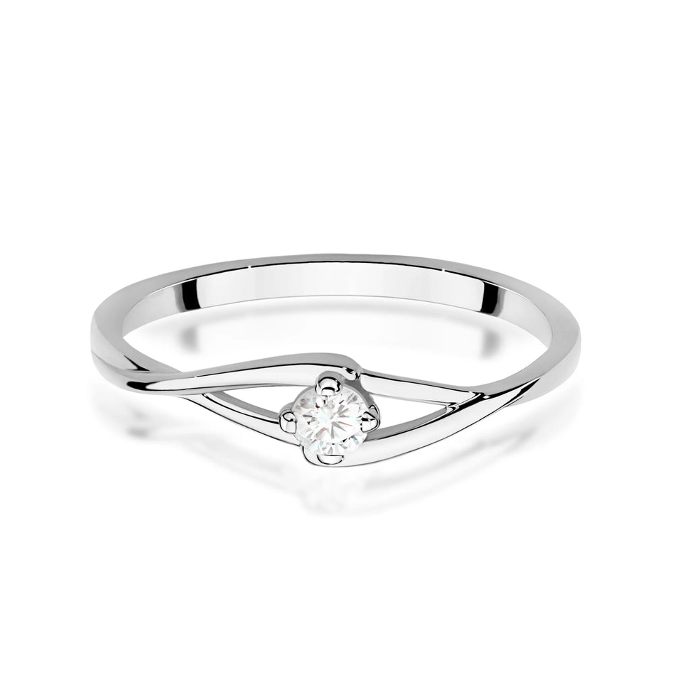 Goldring mit 0,10 ct Diamant