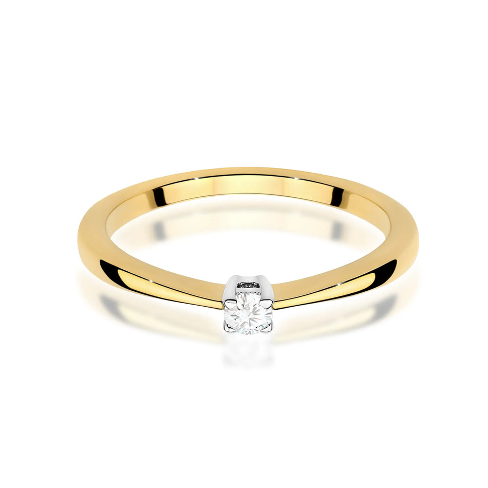 Goldring mit 0,05 ct Diamant