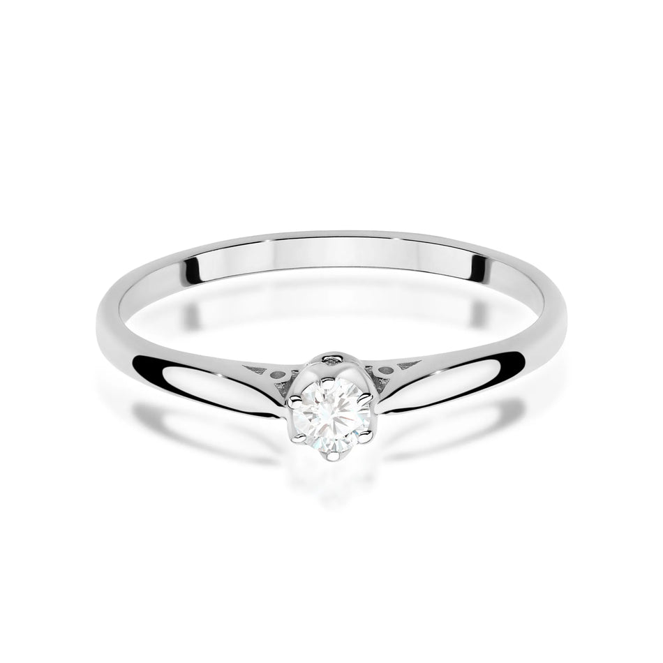 Goldring mit 0,10 ct Diamant