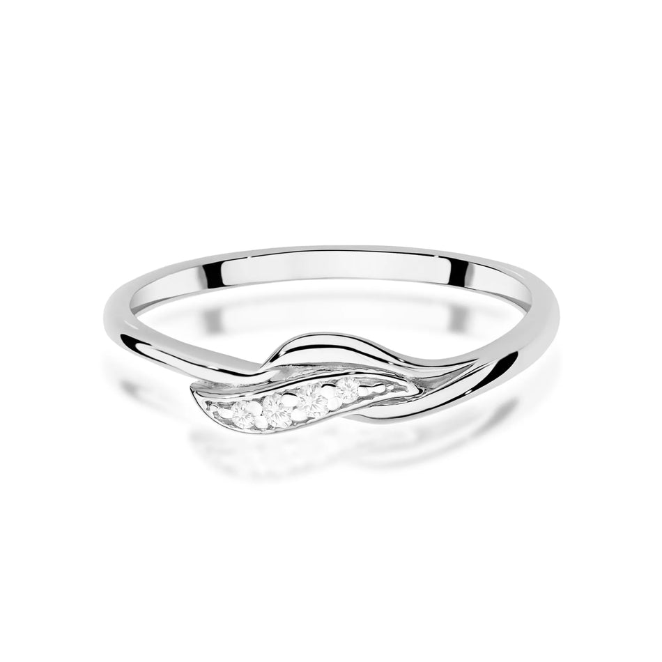 Goldring mit 0,05 ct Diamanten