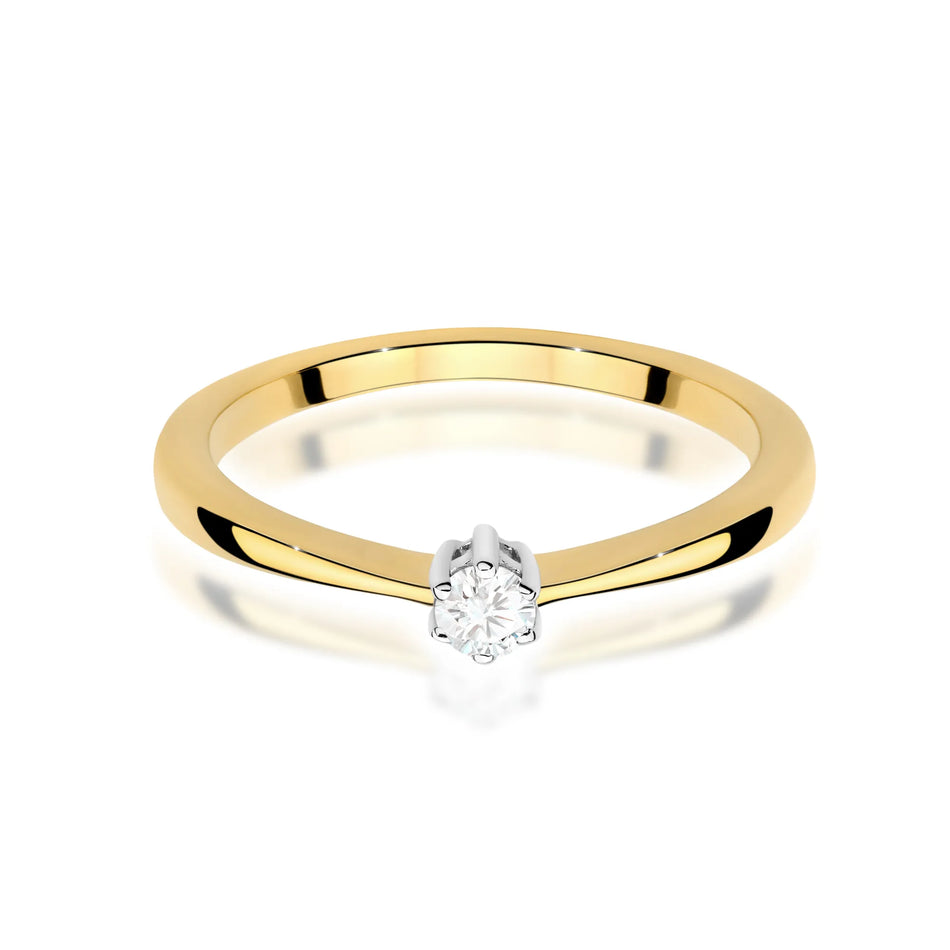 Goldring mit 0,10 ct Diamant