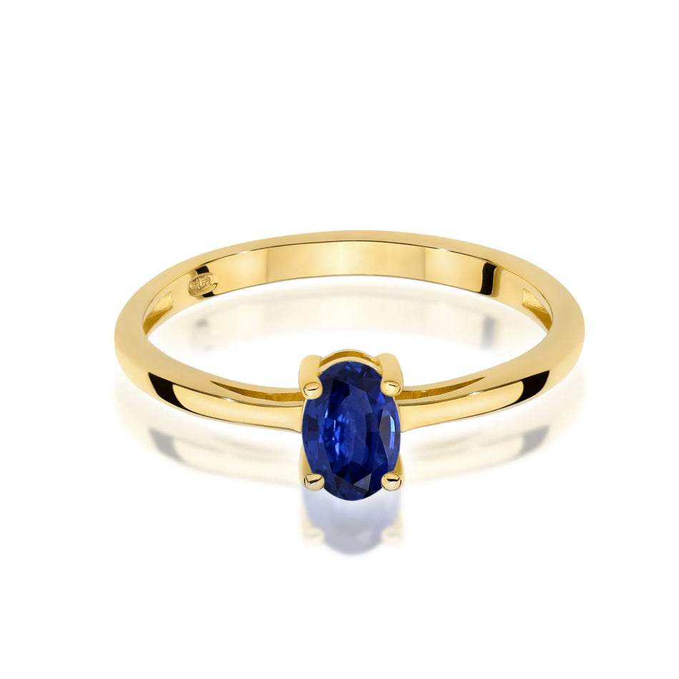 Goldring mit 0,70 ct Saphir