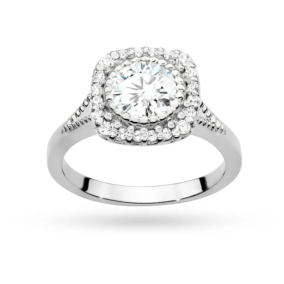 Goldring mit 0,70 ct Diamant und 0,196 ct Seitensteinen aus Diamanten