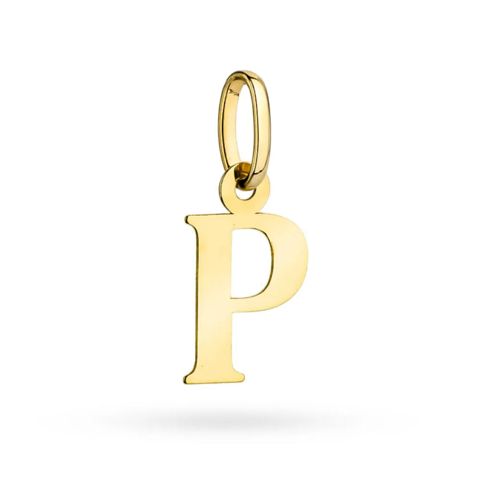 Gold Pendant Letter P