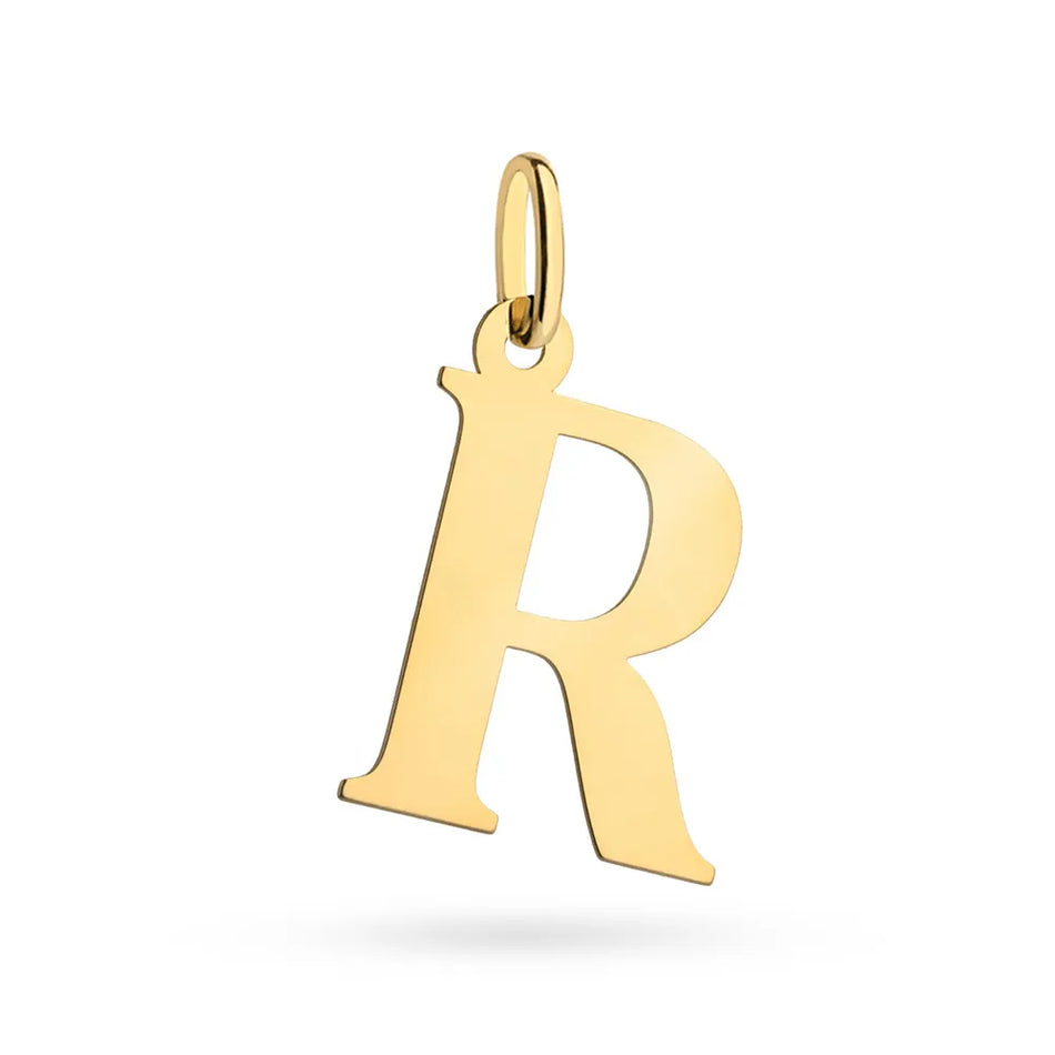 Gold Pendant Letter R