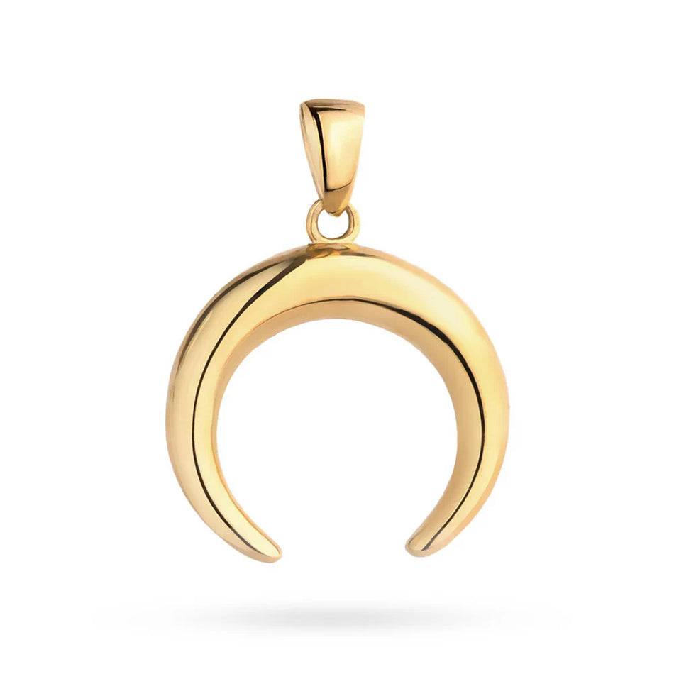 Gold Anhänger Großer Mond