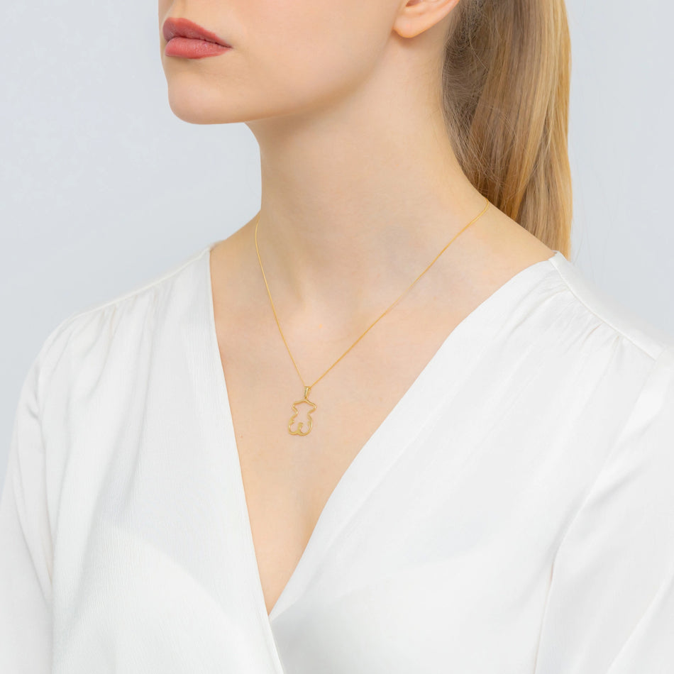 Zlatý přívěsek medvěd