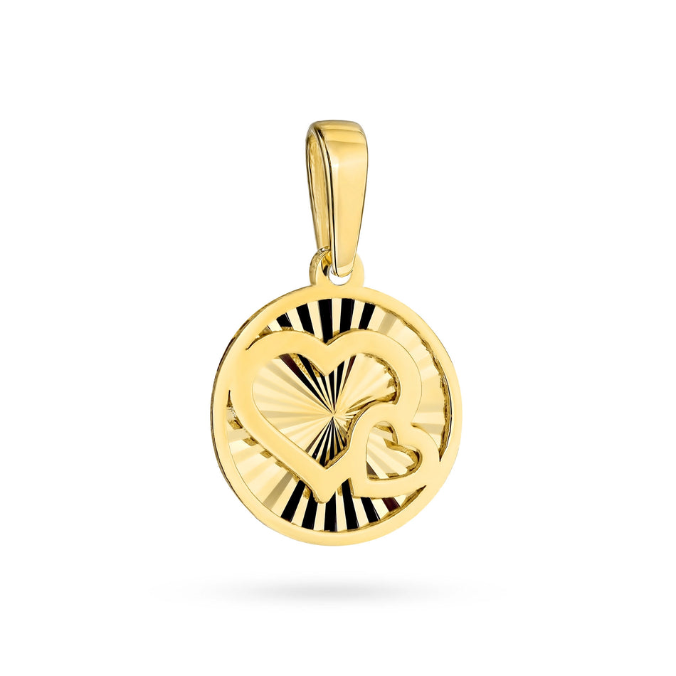 Zlatý přívěsek Dvě srdce