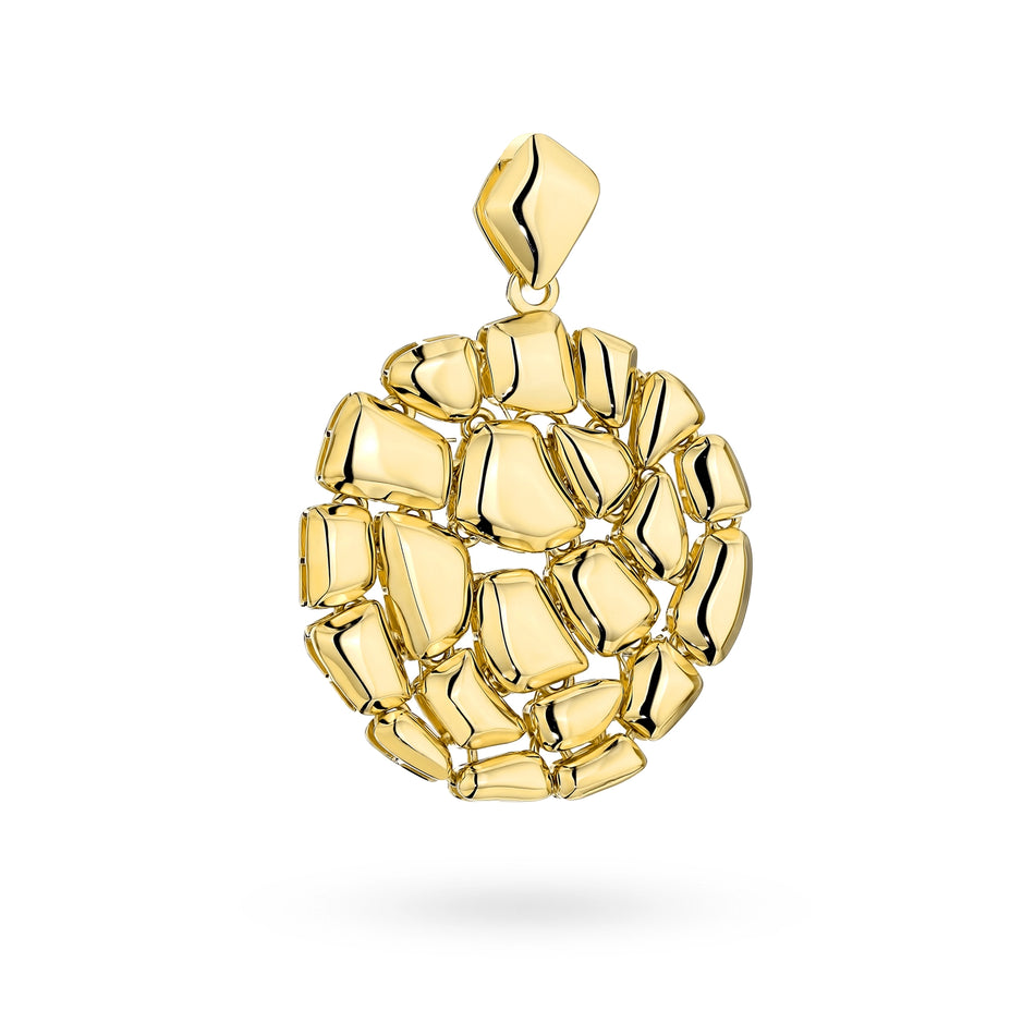 Gold Pendant with Irregular Elements