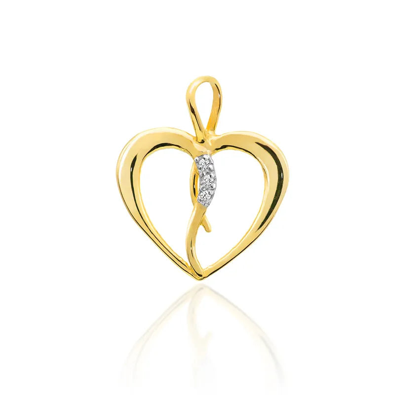 Gold Anhänger mit 0,026ct Diamanten