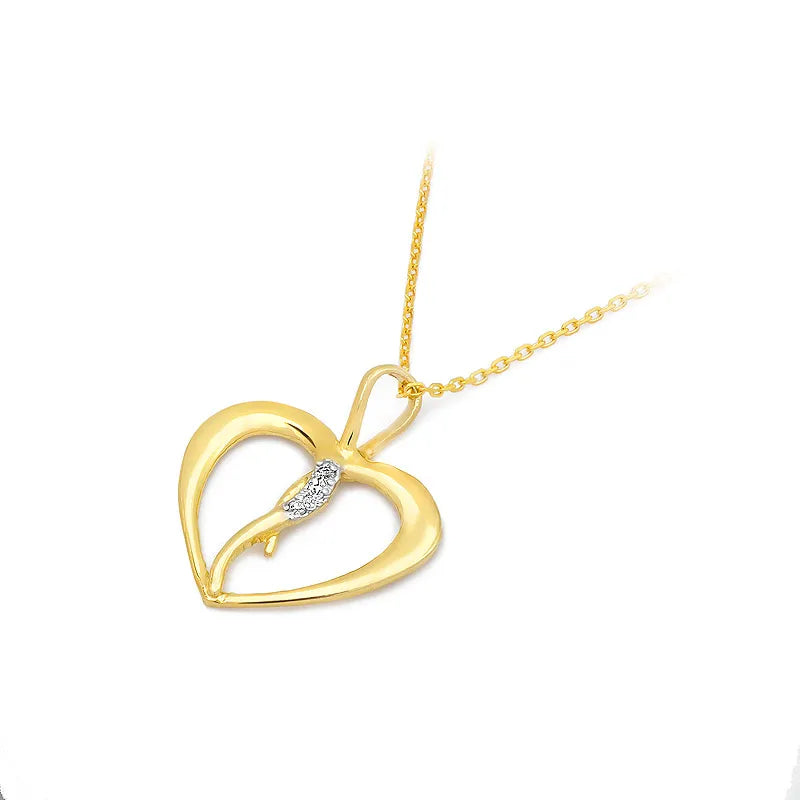 Gold Anhänger mit 0,026ct Diamanten