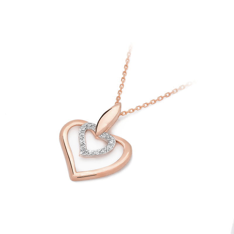 Gold Anhänger mit 0,06ct Diamanten