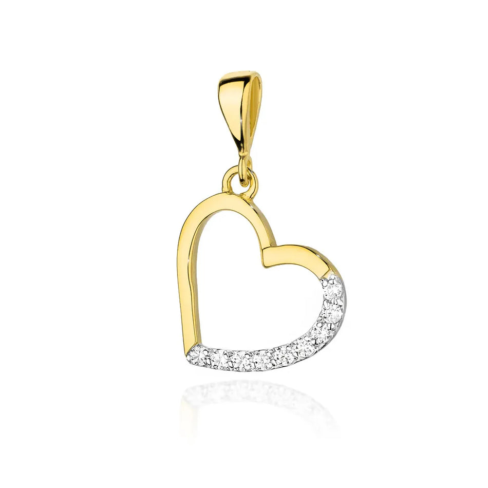 Gold Anhänger mit 0,131 ct Diamanten