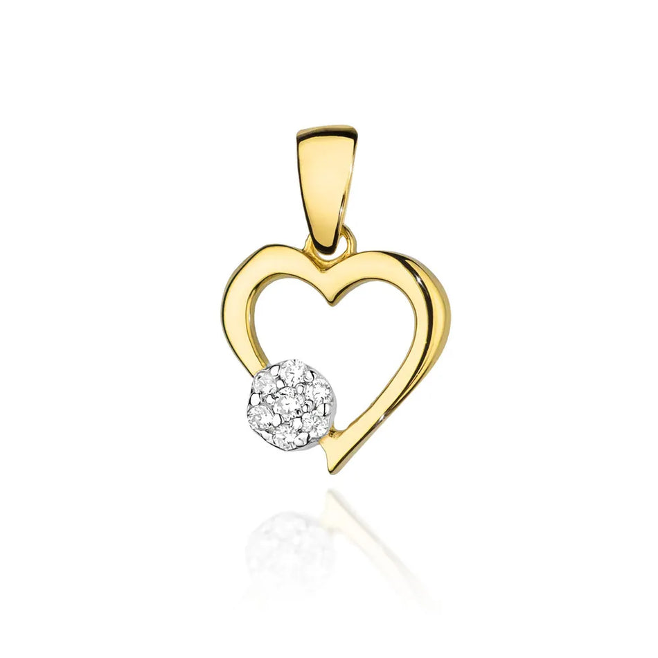 Gold Anhänger mit 0,066ct Diamanten