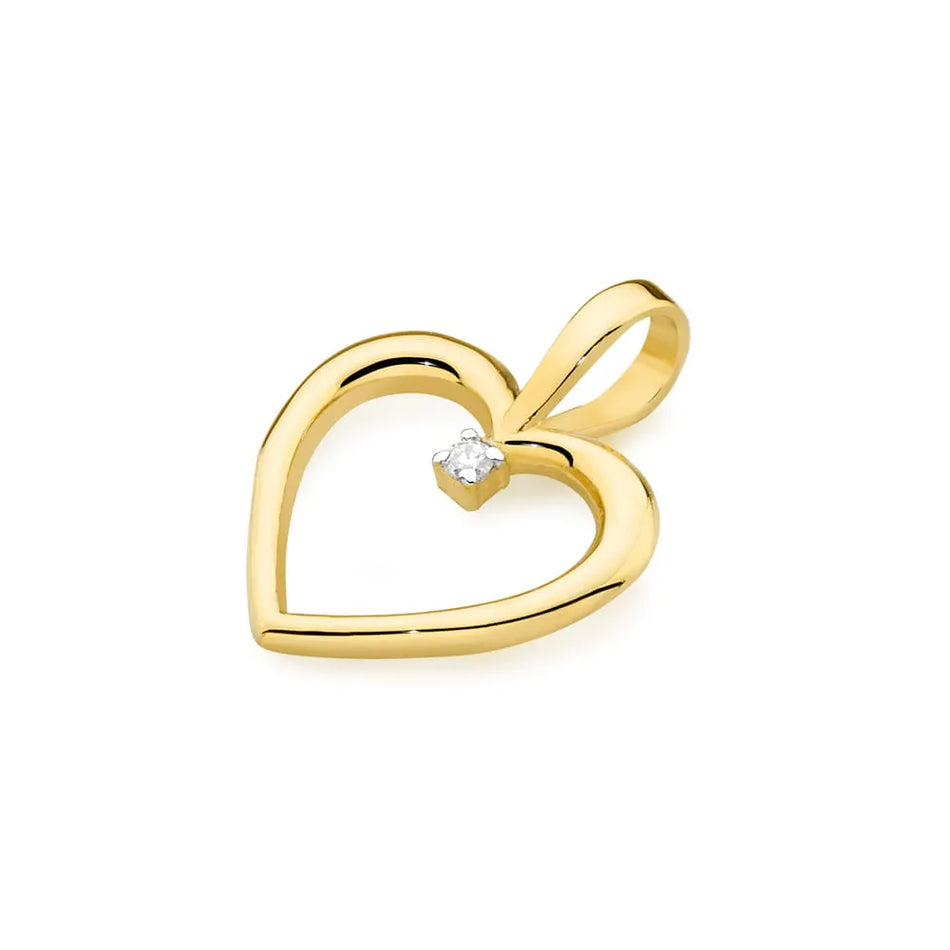 Gold Anhänger mit 0,005ct Diamant