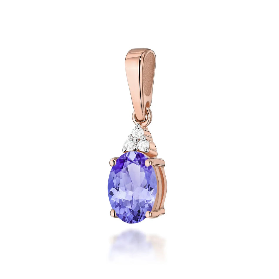 Zlatý prívesok s 0,70 ct tanzanitom a 0,026 ct diamantmi
