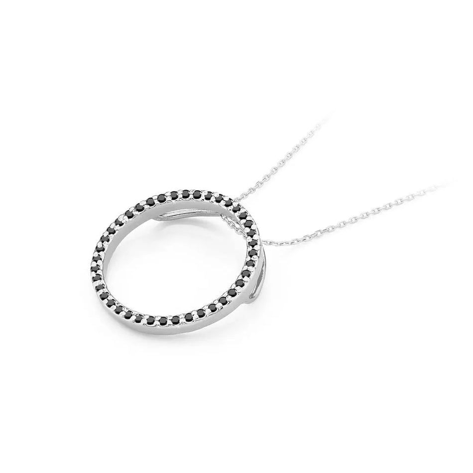 Zlatý prívesok s 0.20ct čiernymi diamantmi