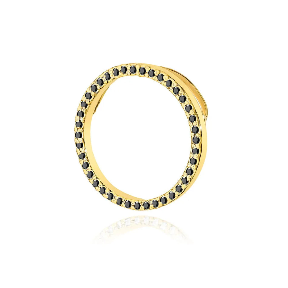 Zlatý prívesok s 0.20ct čiernymi diamantmi