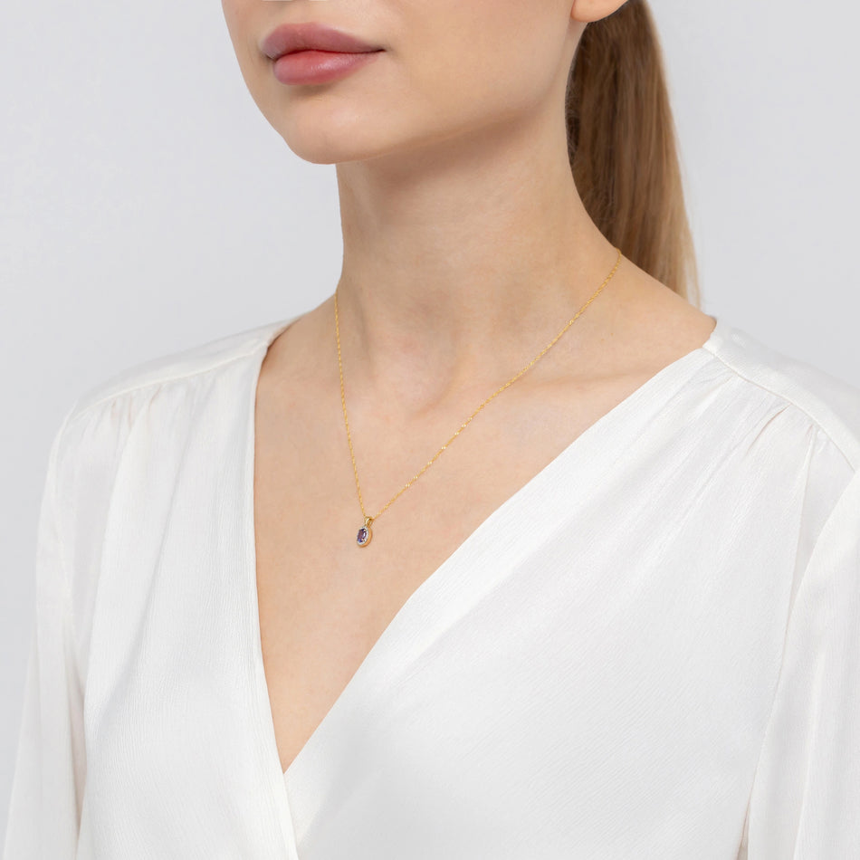 Zlatý přívěsek s 0,40ct tanzanitem a 0,08ct diamanty