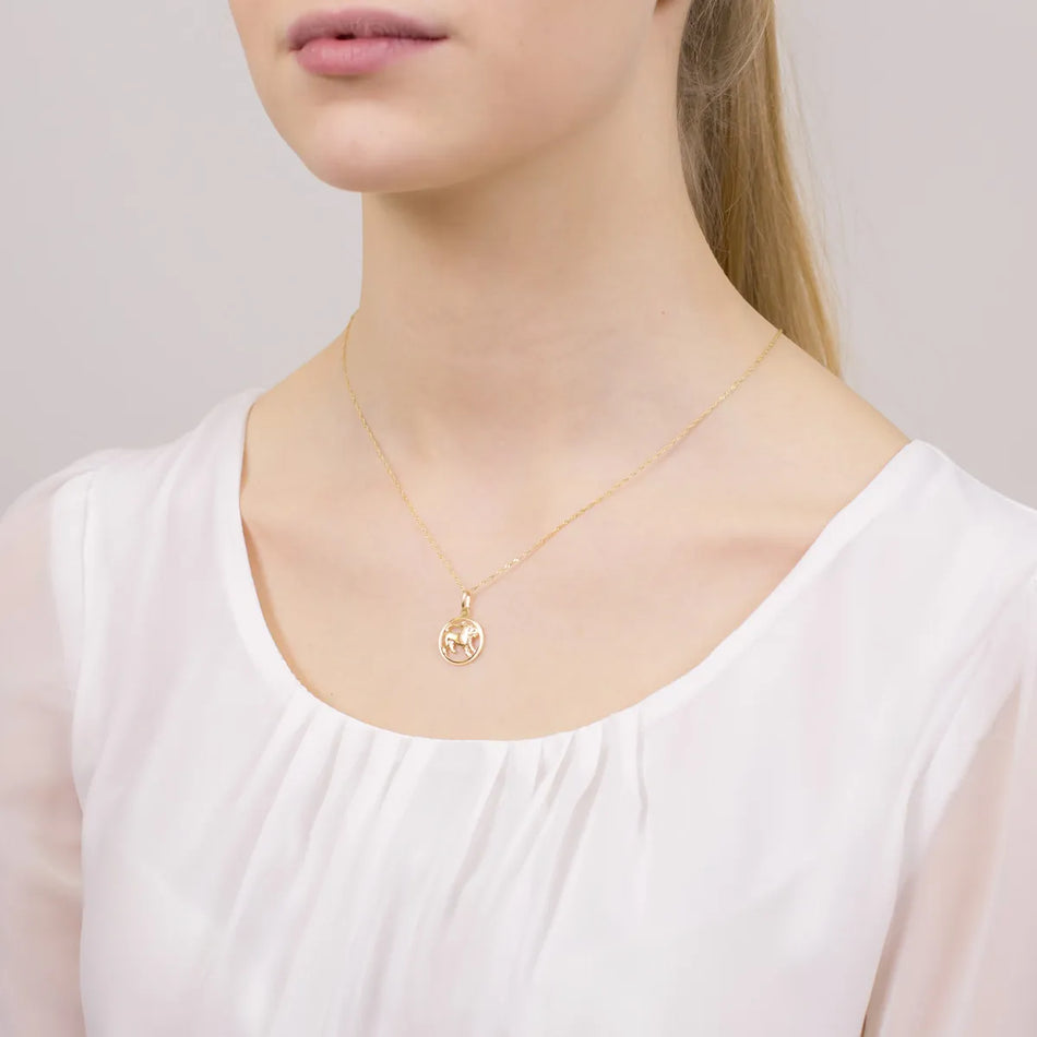 Gold Anhänger Sternzeichen Löwe