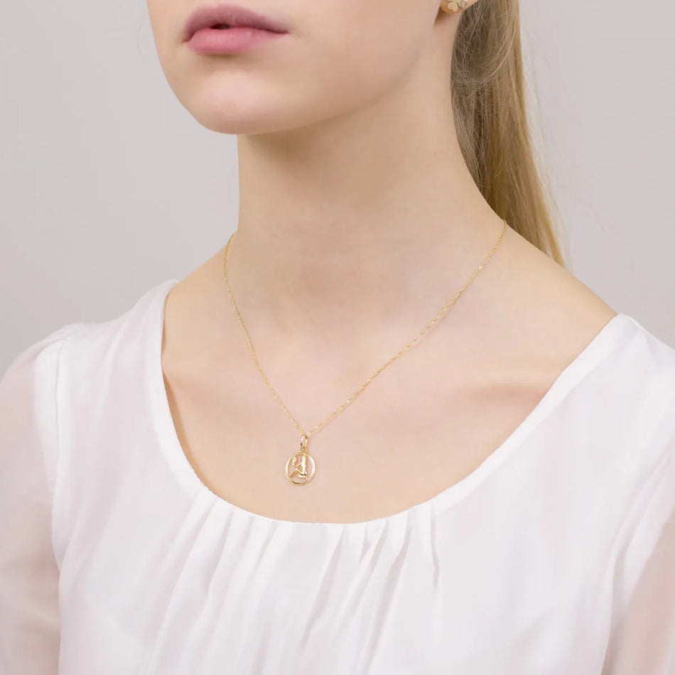 Zlatý prívesok znamenie zverokruhu Panna