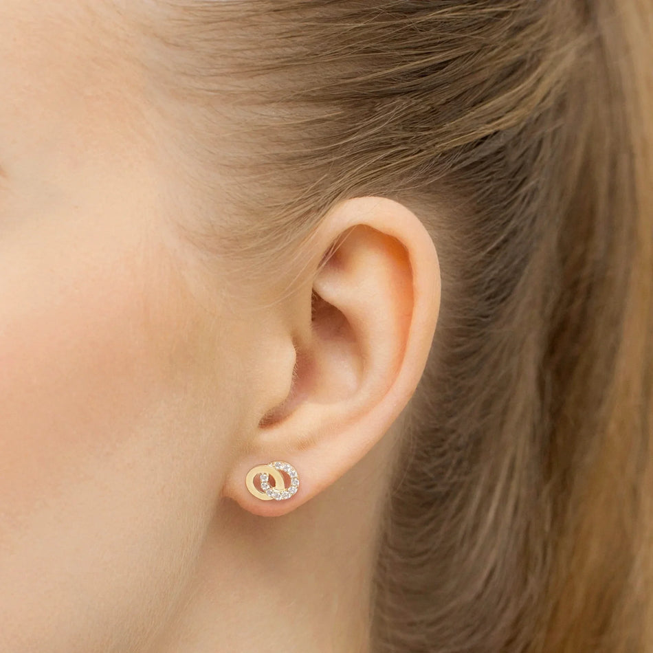 Zlaté puzety se zirkony