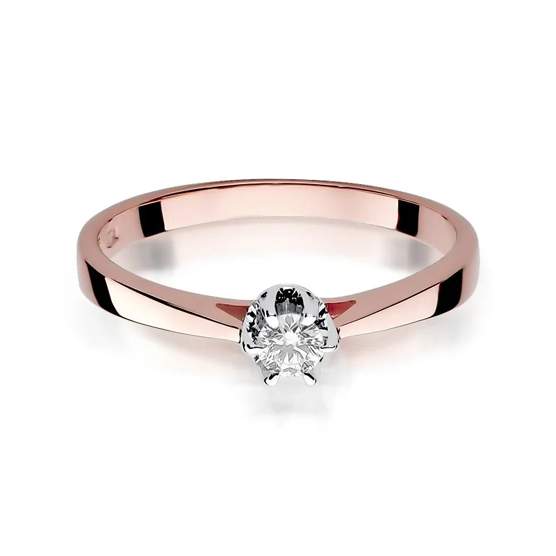 Goldring mit 0,12 ct Diamant