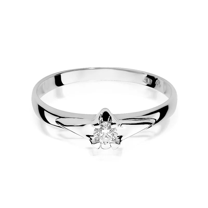 Goldring mit 0,12 ct Diamant